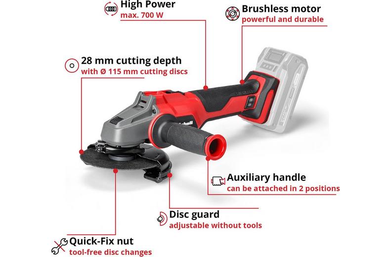 Einhell 18V Pro 115mm Angle Grinder Einhell 18V Pro 115mm Angle Grinder