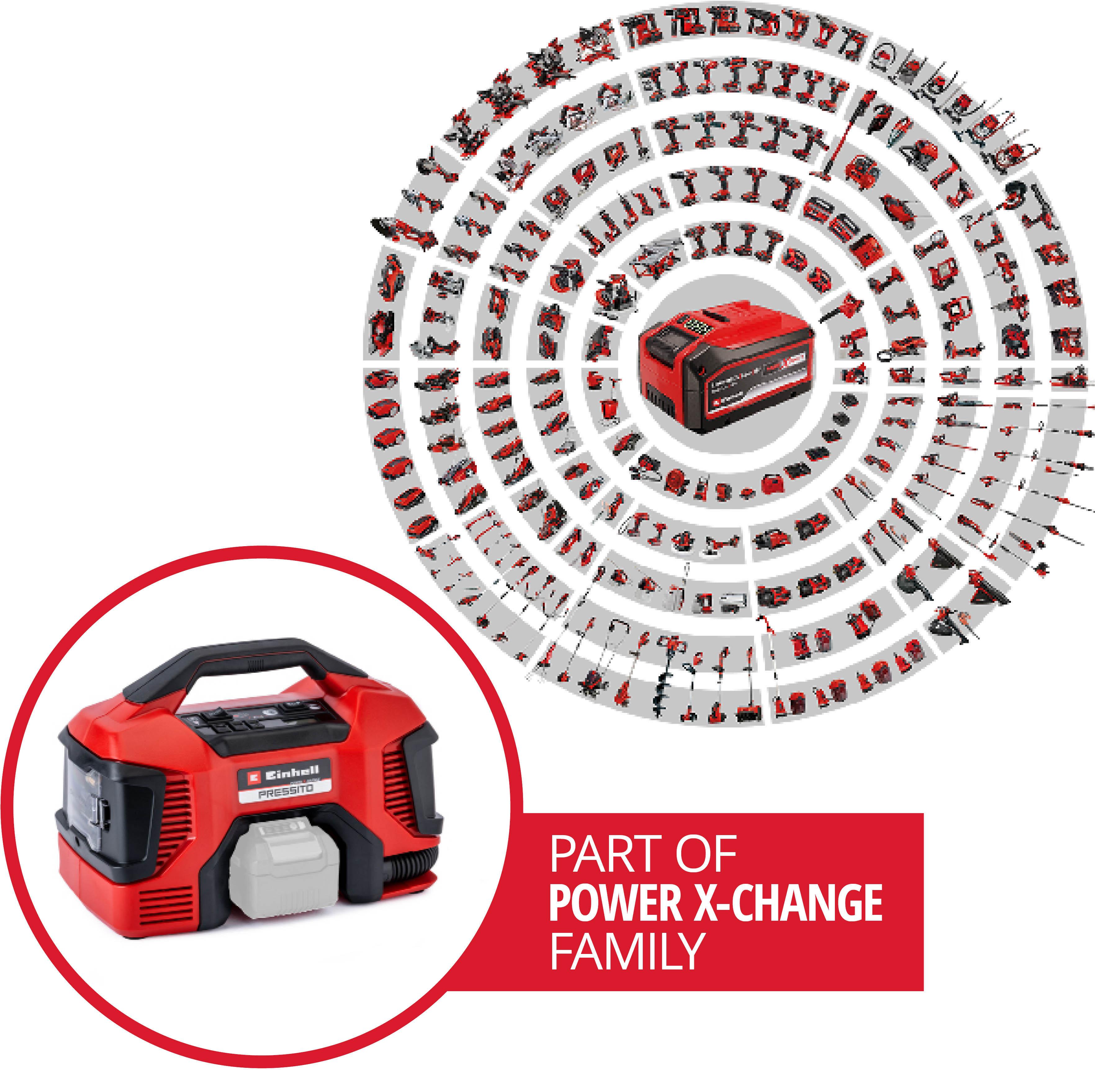 Einhell PXC 18V Hybrid Compressor (mains & battery powered), Body Only  