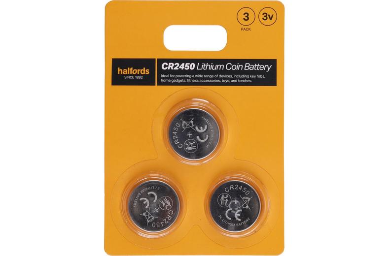 Halfords 2450 Lithium coin battery 3pk Halfords 2450 Lithium coin battery 3pk
