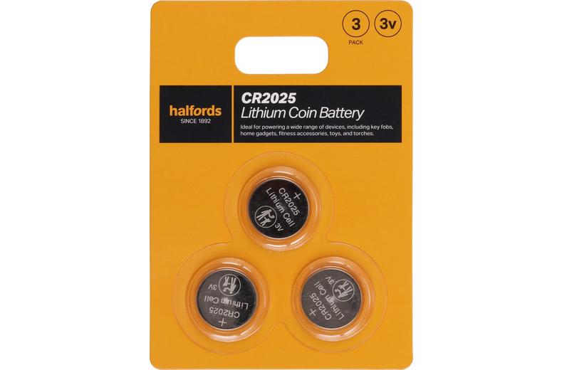 Halfords 2025 Lithium coin battery 3pk Halfords 2025 Lithium coin battery 3pk