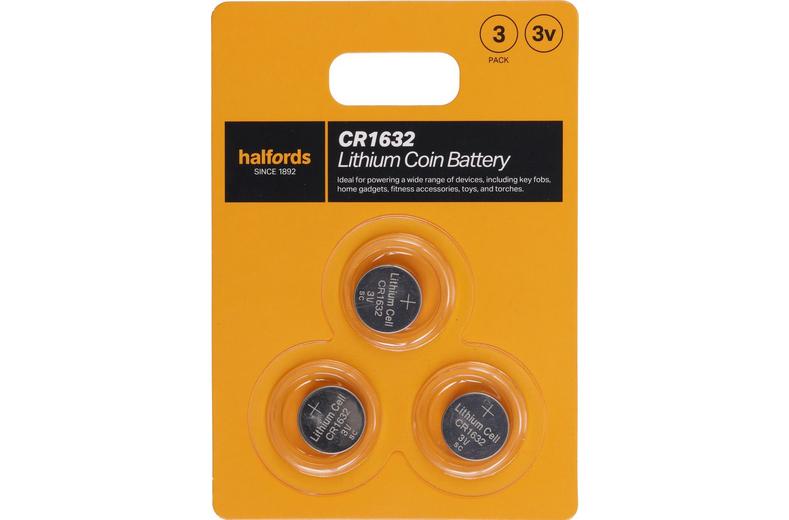 Halfords 1632 Lithium coin battery 3pk Halfords 1632 Lithium coin battery 3pk