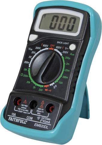 Faithfull Multimeter LCD Display - CAT2 200/600V