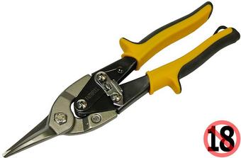 Faithfull Compound Aviation Snips - Yellow Straight Cut