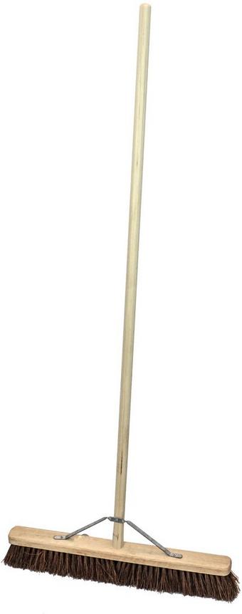 FAITHFULL STIFF BASS BROOM 24IN + 54IN HANDLE & STAND