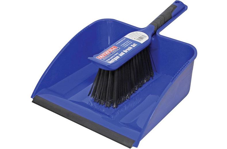FAITHFULL DUSTPAN & BRUSH SET PLASTIC - BLUE - LARGE FAITHFULL DUSTPAN & BRUSH SET PLASTIC - BLUE - LARGE