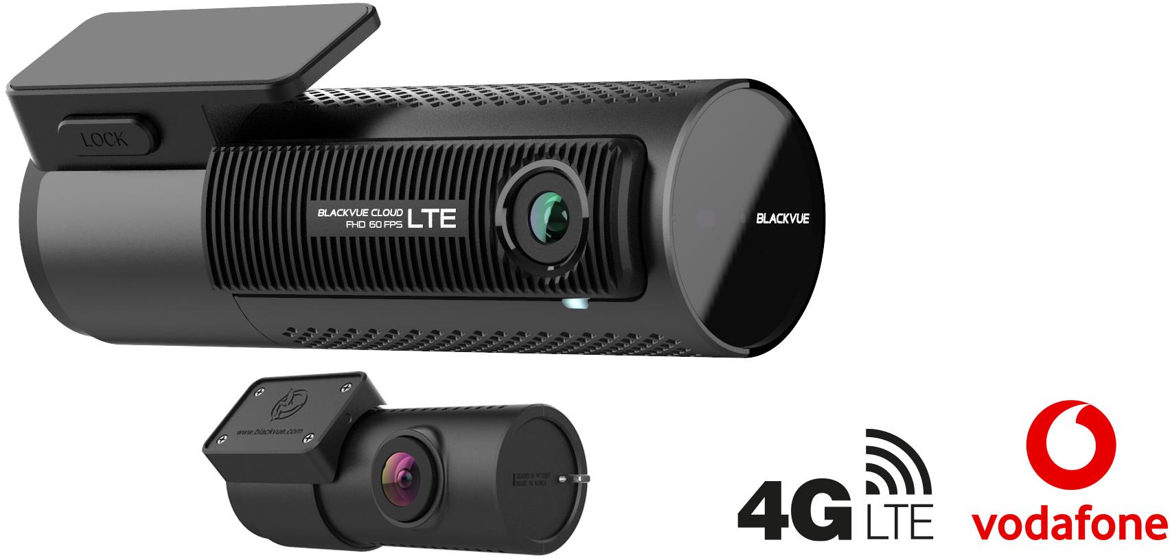 Blackvue Dr750-2Ch Lte 4G Cloud-Connected Front/Rear Dash Cam With 32Gb Microsd Card & Vodafone V-Sim