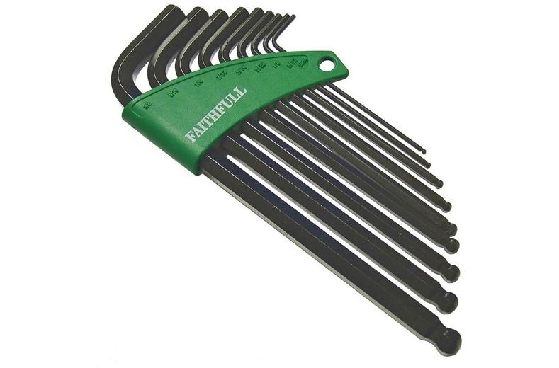 Faithfull Hex Key 9 Piece Set, Long Arm Ballend Keys Faithfull Hex Key 9 Piece Set, Long Arm Ballend Keys