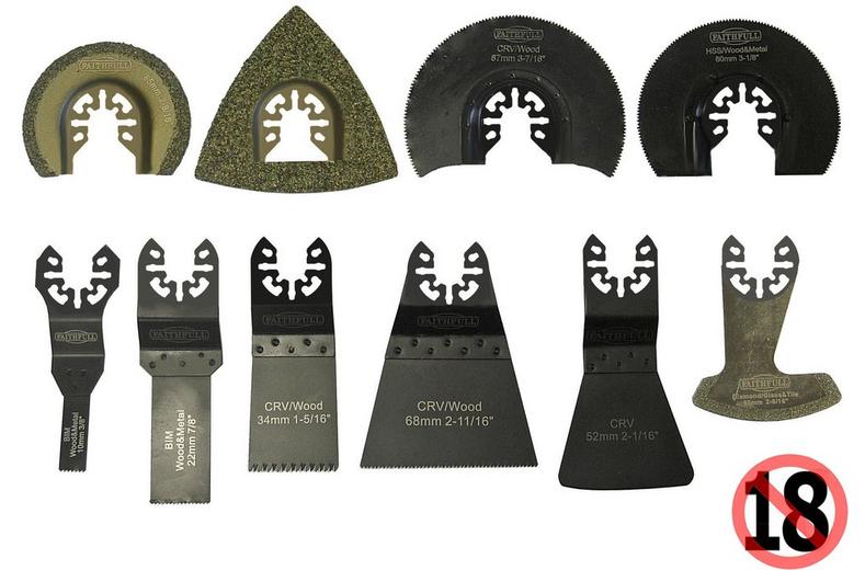 Faithfull Multi-Function Tool Blade - 10 Piece Set Faithfull Multi-Function Tool Blade - 10 Piece Set