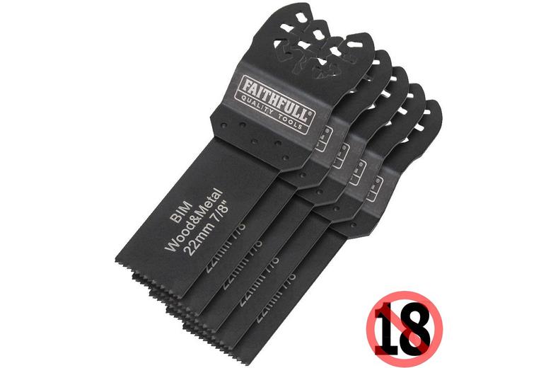 Faithfull Flush Cut Wood-Metal Blade 22mm Bi-Metal - Pack of 5 Faithfull Flush Cut Wood-Metal Blade 22mm Bi-Metal - Pack of 5