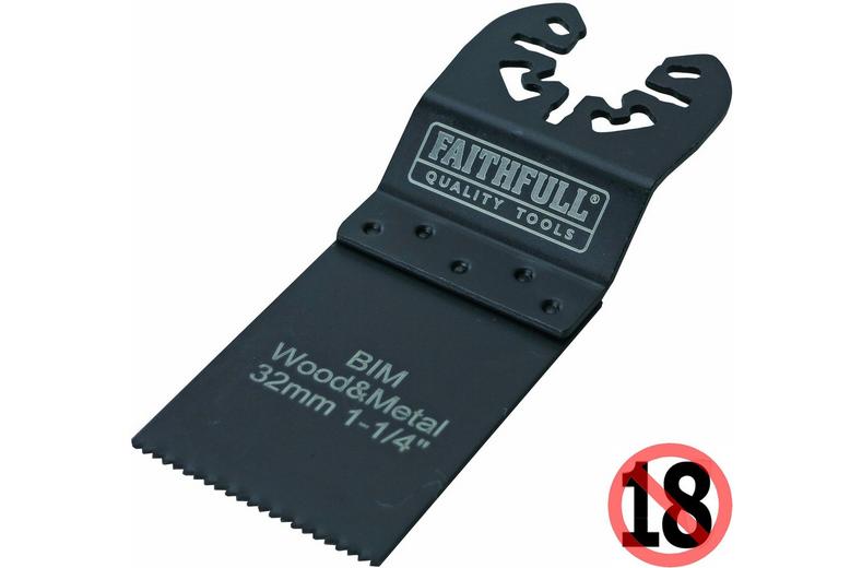 Faithfull Flush Cut Wood-Metal Blade 32mm Bi-Metal Faithfull Flush Cut Wood-Metal Blade 32mm Bi-Metal