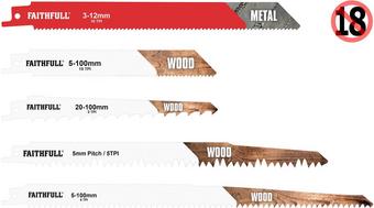 Faithfull Sabre Saw Blade Set - 15 Piece