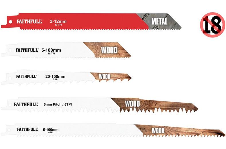 Faithfull Sabre Saw Blade Set - 15 Piece Faithfull Sabre Saw Blade Set - 15 Piece