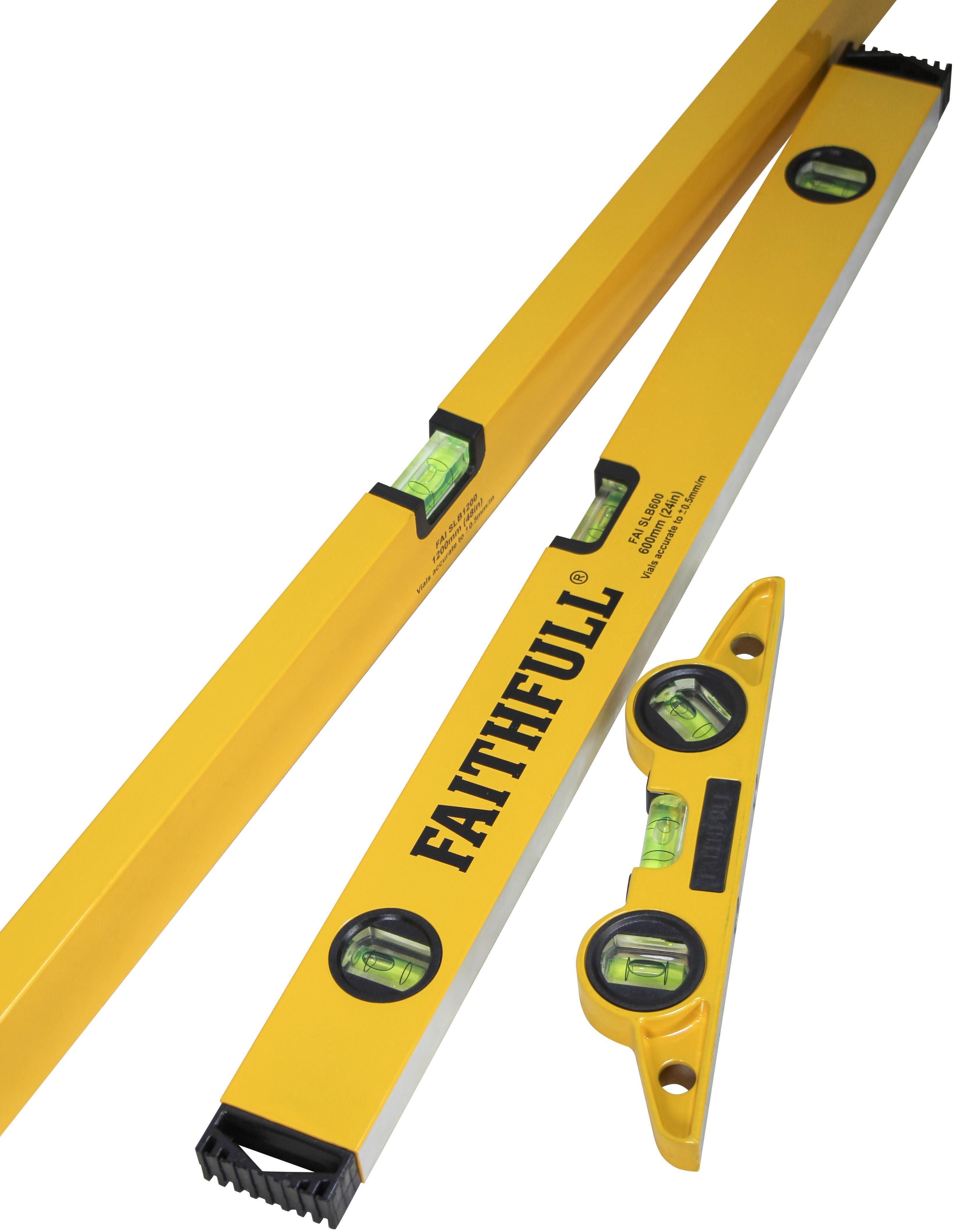 Faithfull Spirit Level Set - 3 Piece (240mm/600mm/1200mm)