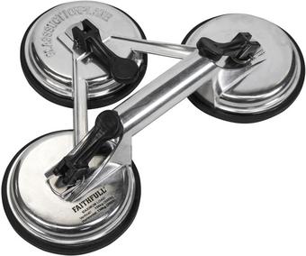 Faithfull Three Pad Aluminium Pro Suction Lifter
