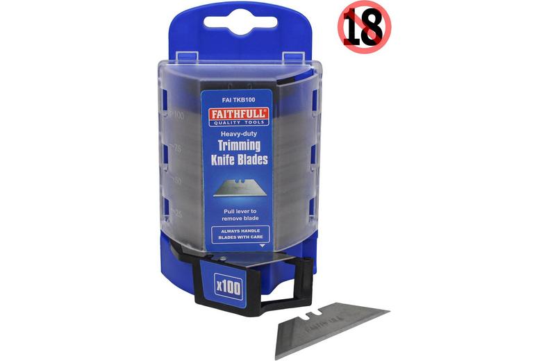 Faithfull Heavy Duty Trim Knife Blades (Dispenser 100) Faithfull Heavy Duty Trim Knife Blades (Dispenser 100)
