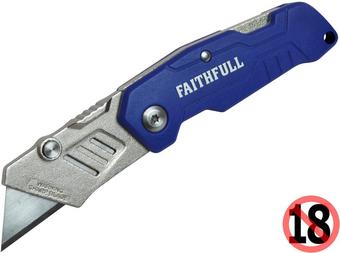Faithfull Lock Back Knife Nylon Handle