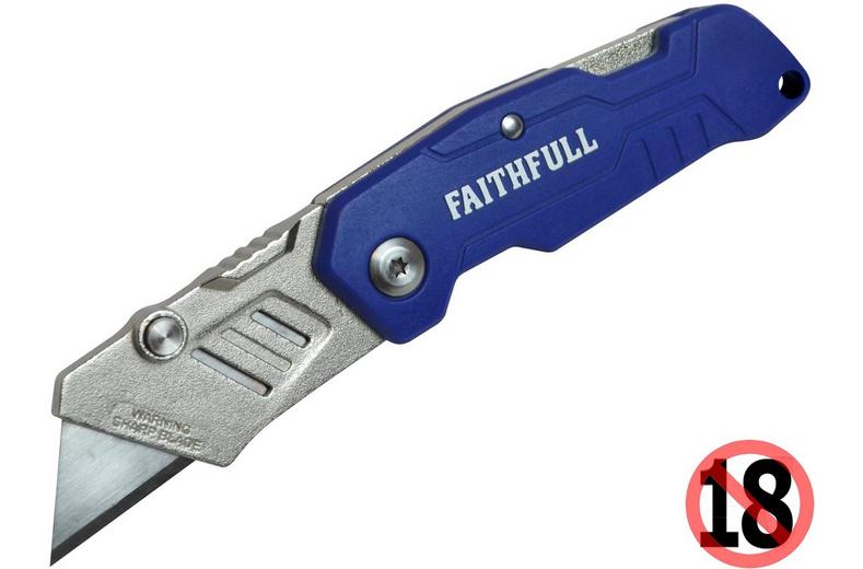 Faithfull Lock Back Knife Nylon Handle Faithfull Lock Back Knife Nylon Handle