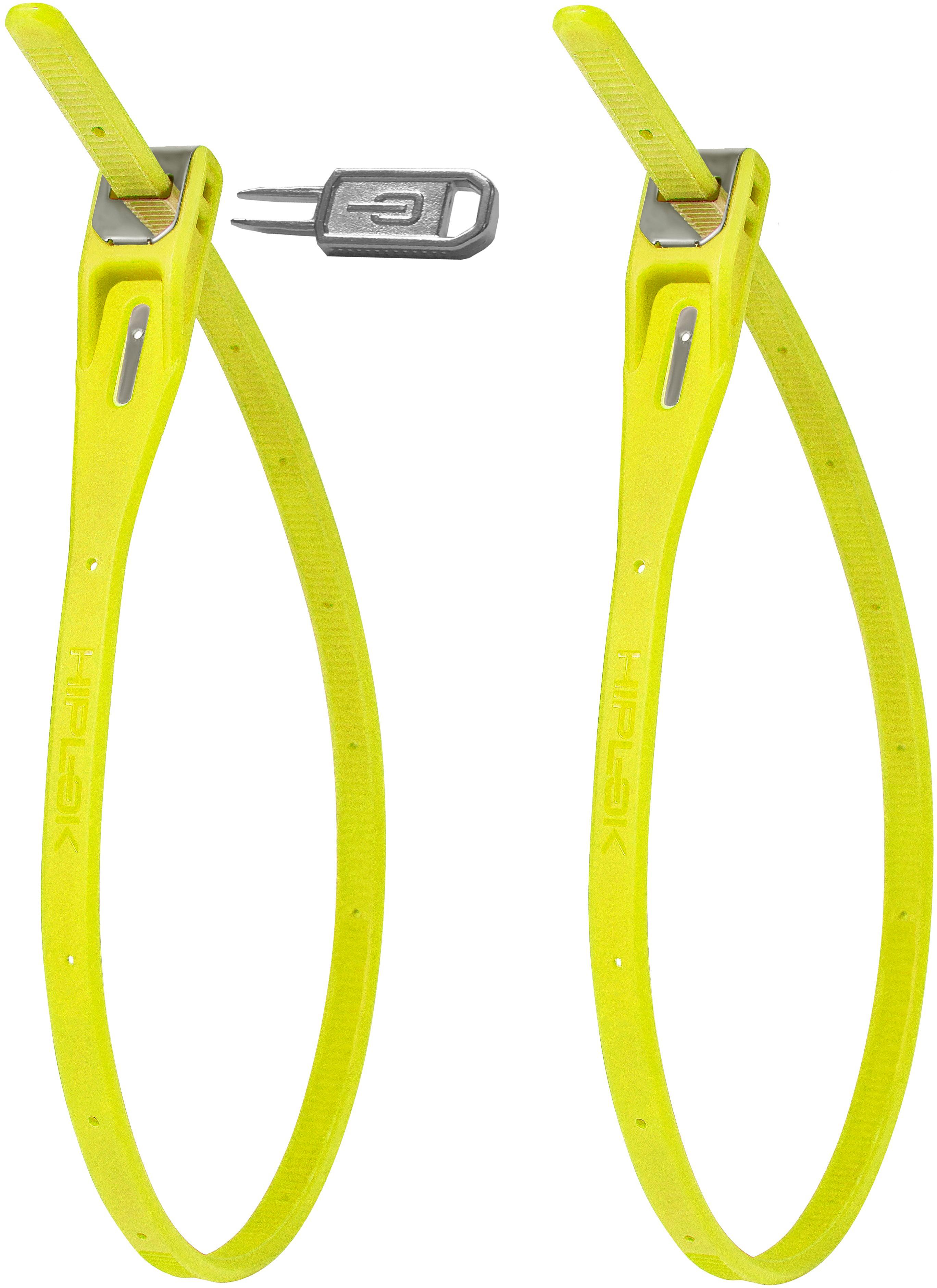 Hiplok Z-Lok Armoured Reuseable Tie  2 Pack - Lime