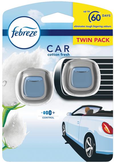 Febreze Car Clip Twin Pack Vent Clip Air Freshener - Cotton Febreze Car Clip Twin Pack Vent Clip Air Freshener - Cotton