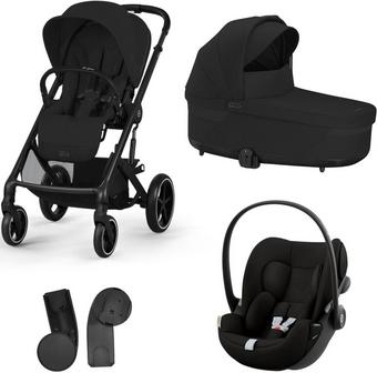 Cybex Balios S Lux Pushchair One Box Bundle - Moon Black Comfort