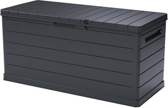 Lockable Outdoor Water-Resistant Trunk 350L Dark Grey 
