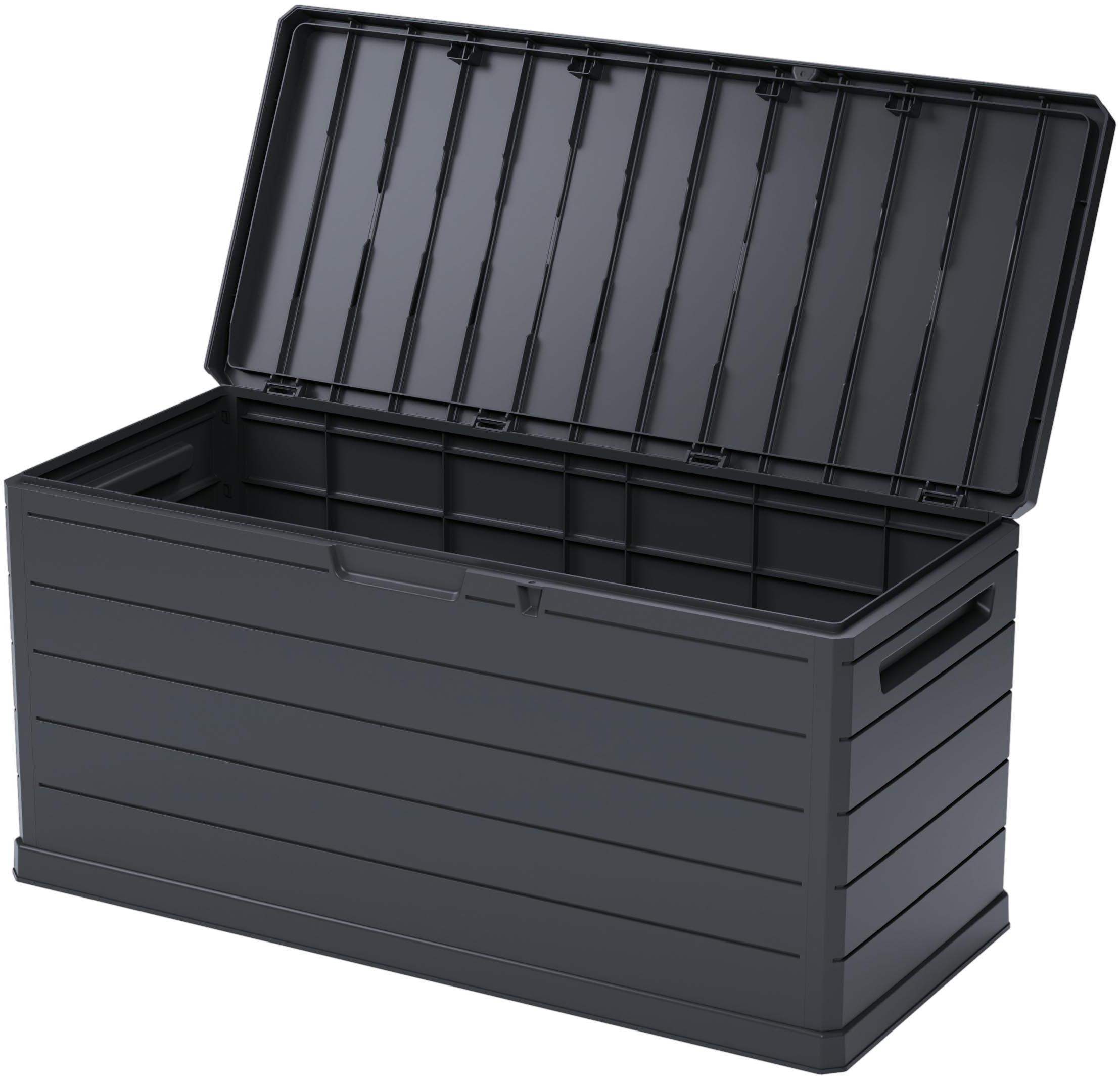 Lockable Outdoor Water-Resistant Trunk 350L Dark Grey 