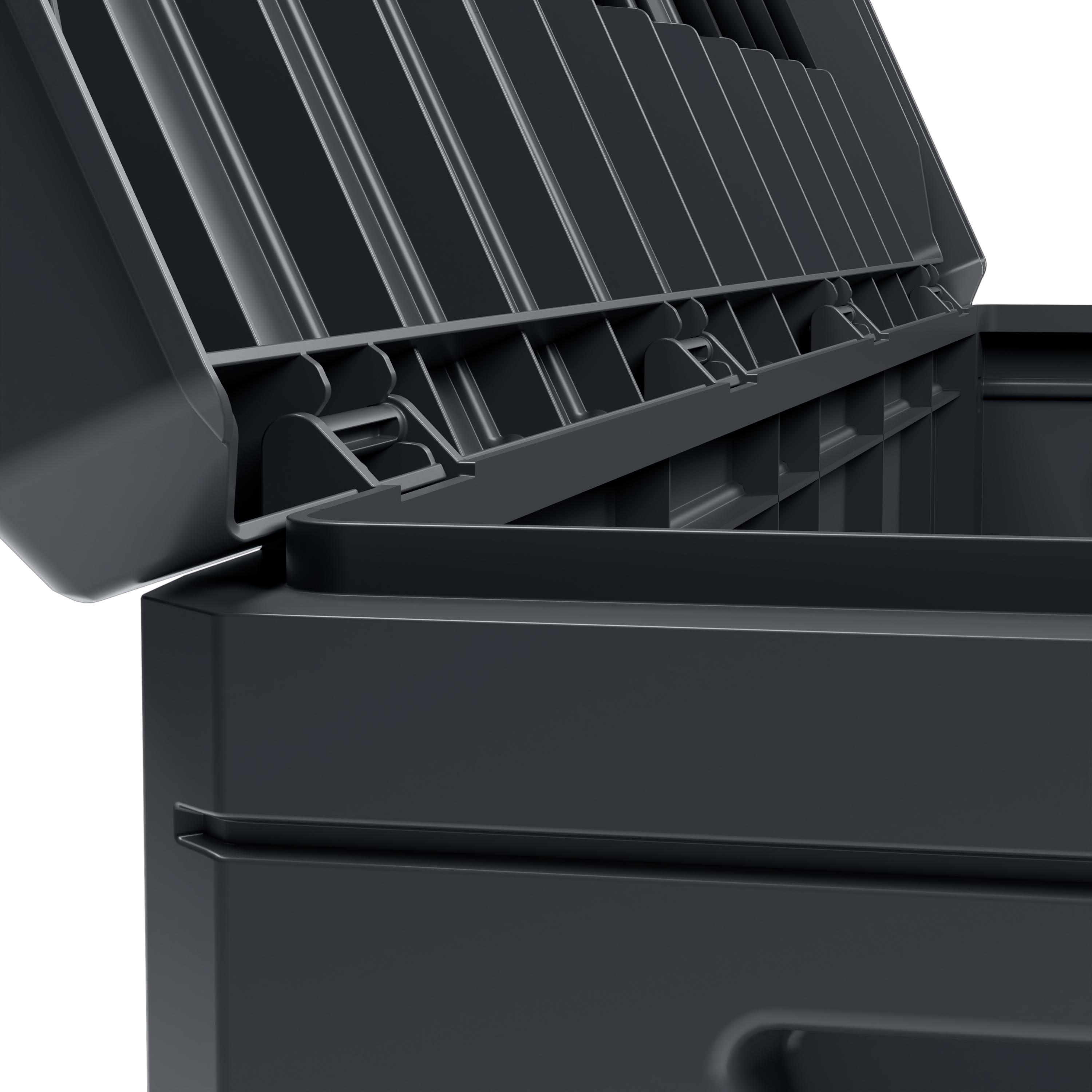 Lockable Outdoor Water-Resistant Trunk 350L Dark Grey 