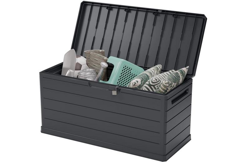 Lockable Outdoor Water-Resistant Trunk 350L Dark Grey Lockable Outdoor Water-Resistant Trunk 350L Dark Grey