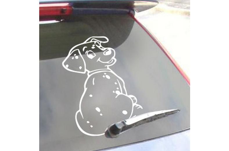 Dog With Tail Wiper Sticker Dog With Tail Wiper Sticker