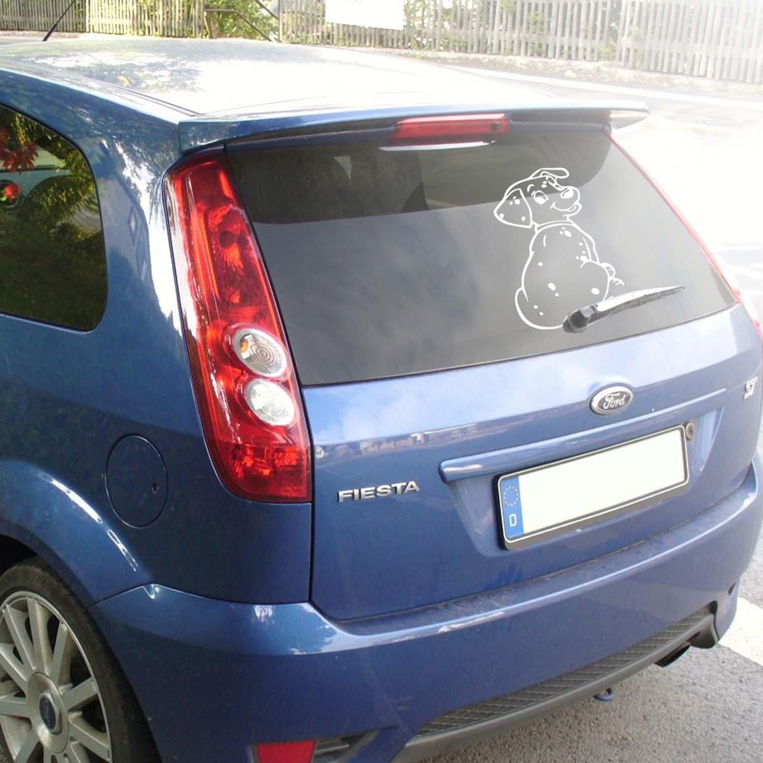 Dog With Tail Wiper Sticker