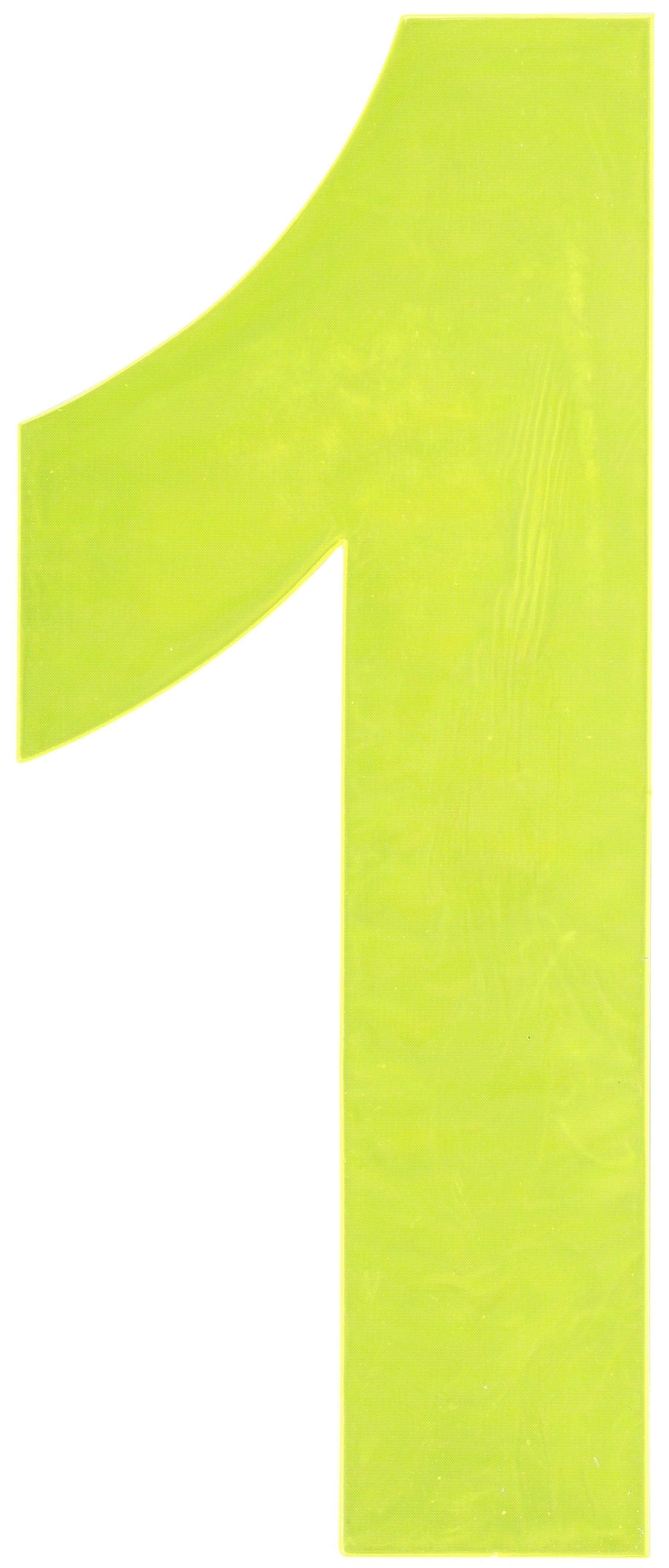 Hi Vis Number Yellow 1