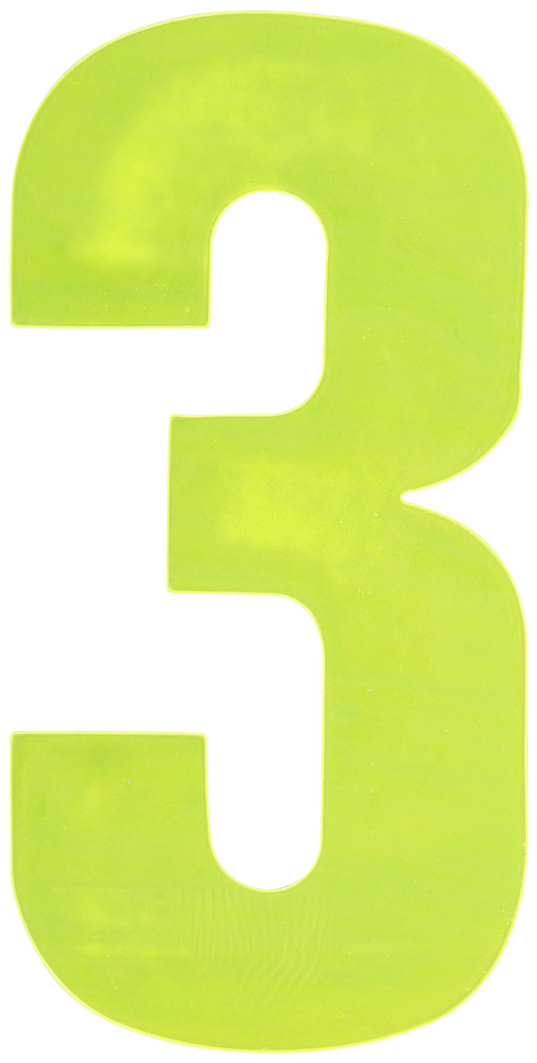 Hi Vis Number Yellow 3