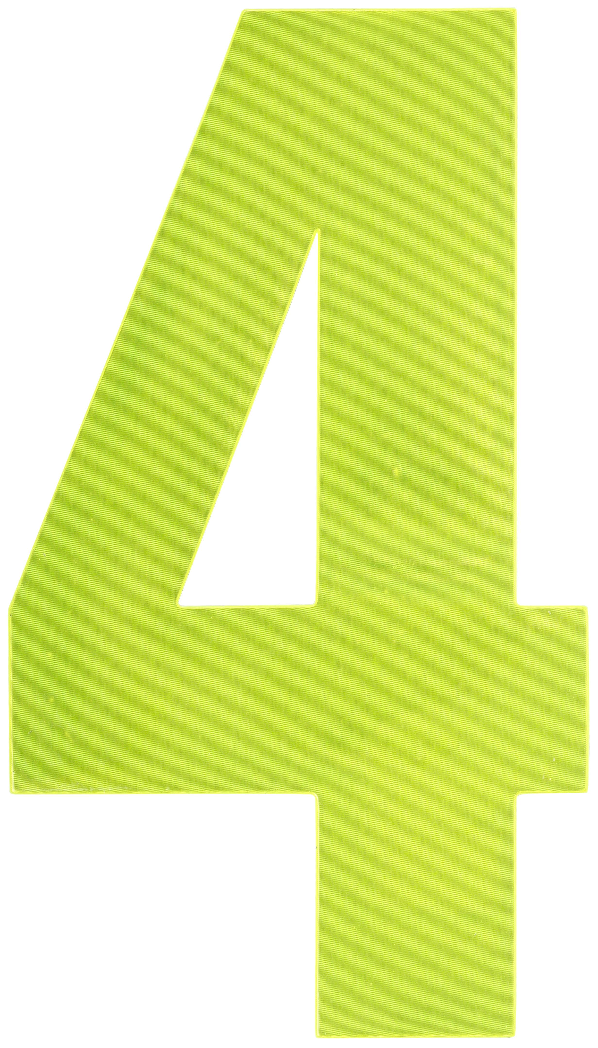 Hi Vis Number Yellow 4