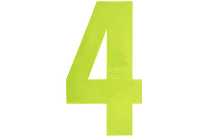 Hi Vis Number Yellow 4 Hi Vis Number Yellow 4
