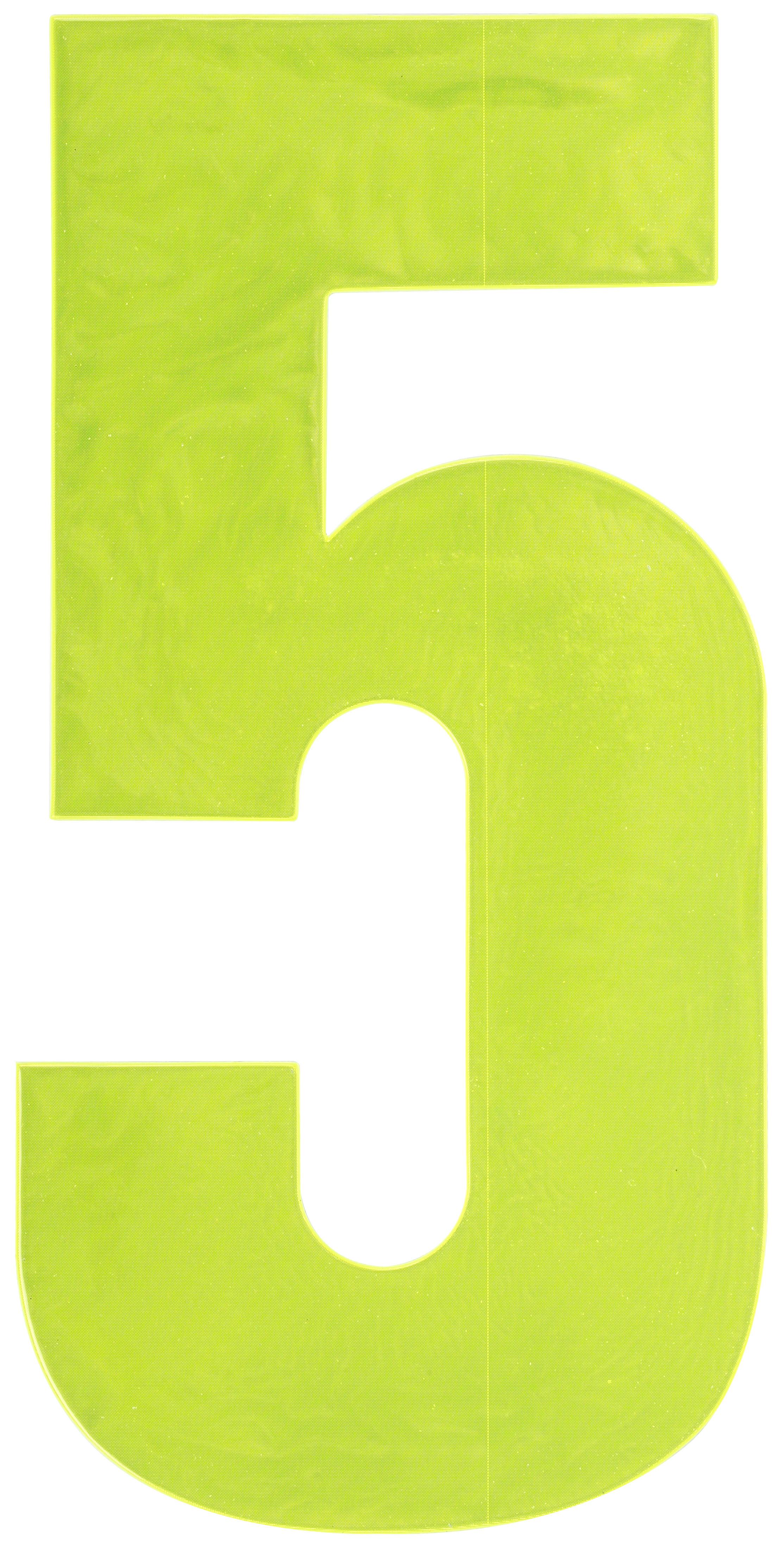 Hi Vis Number Yellow 5