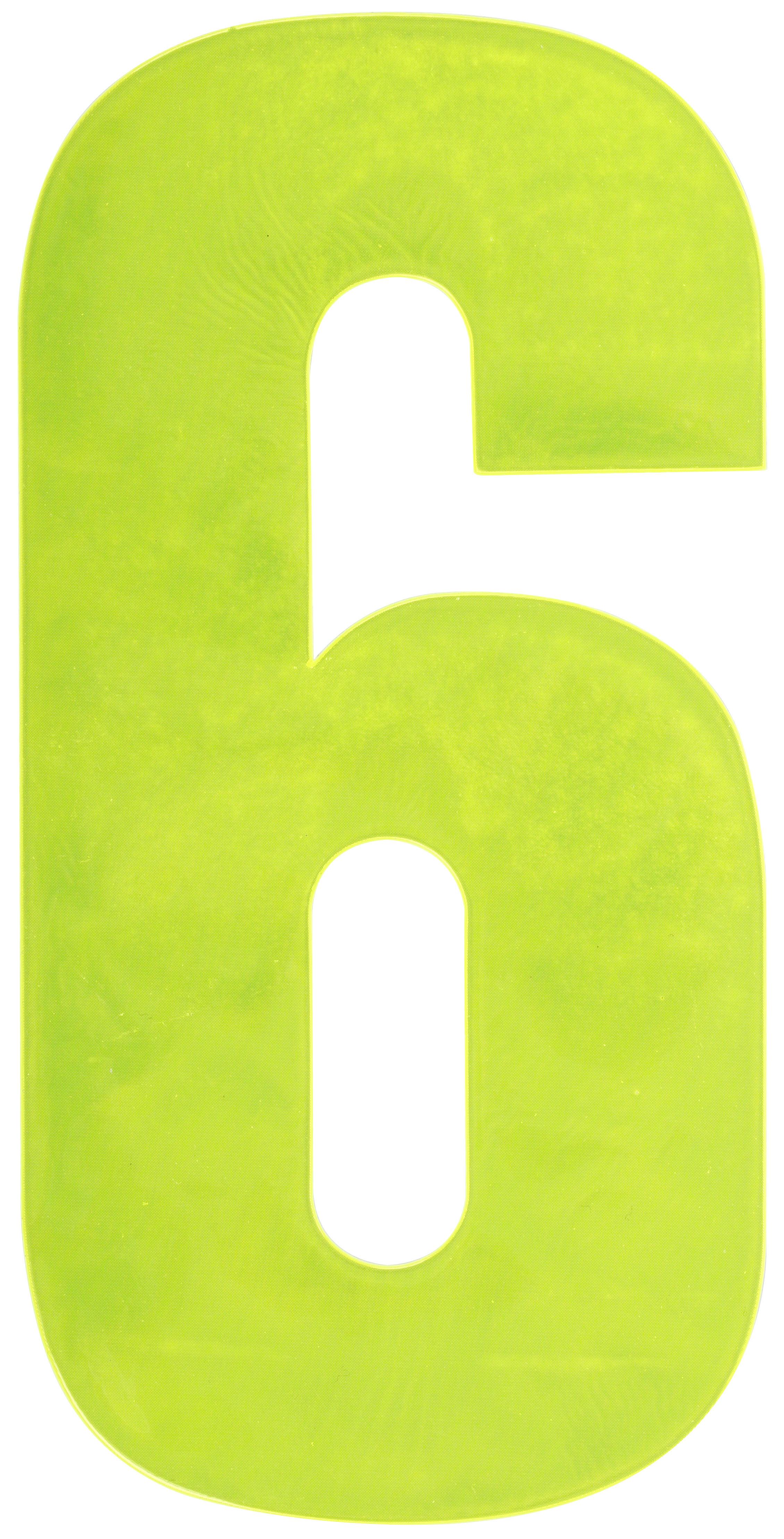 Hi Vis Number Yellow 6