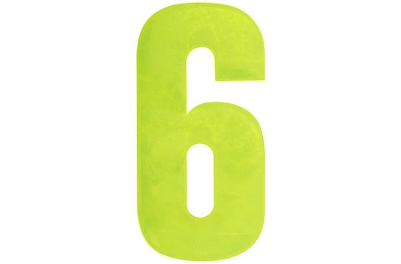 Hi Vis Number Yellow 6 Hi Vis Number Yellow 6