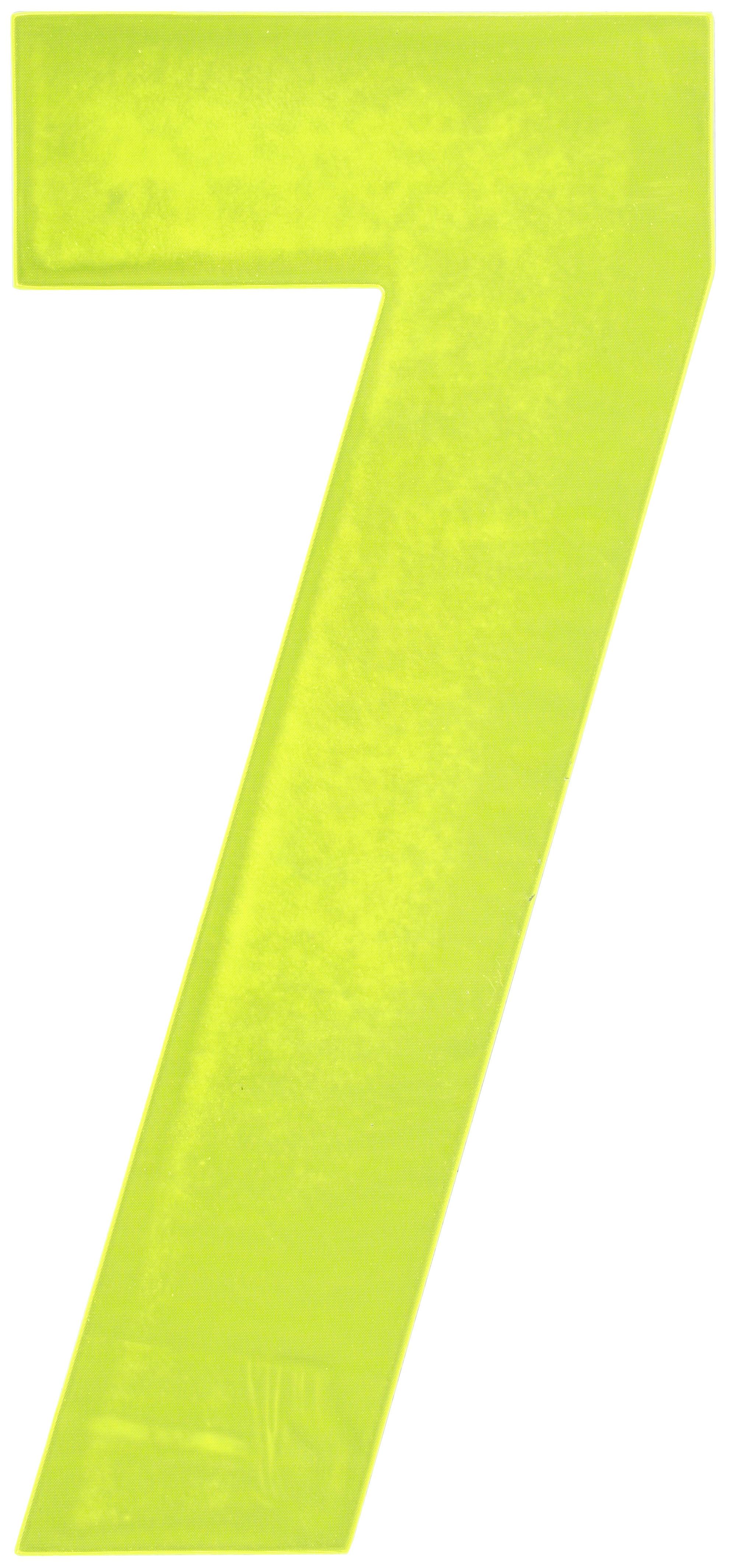 Hi Vis Number Yellow 7