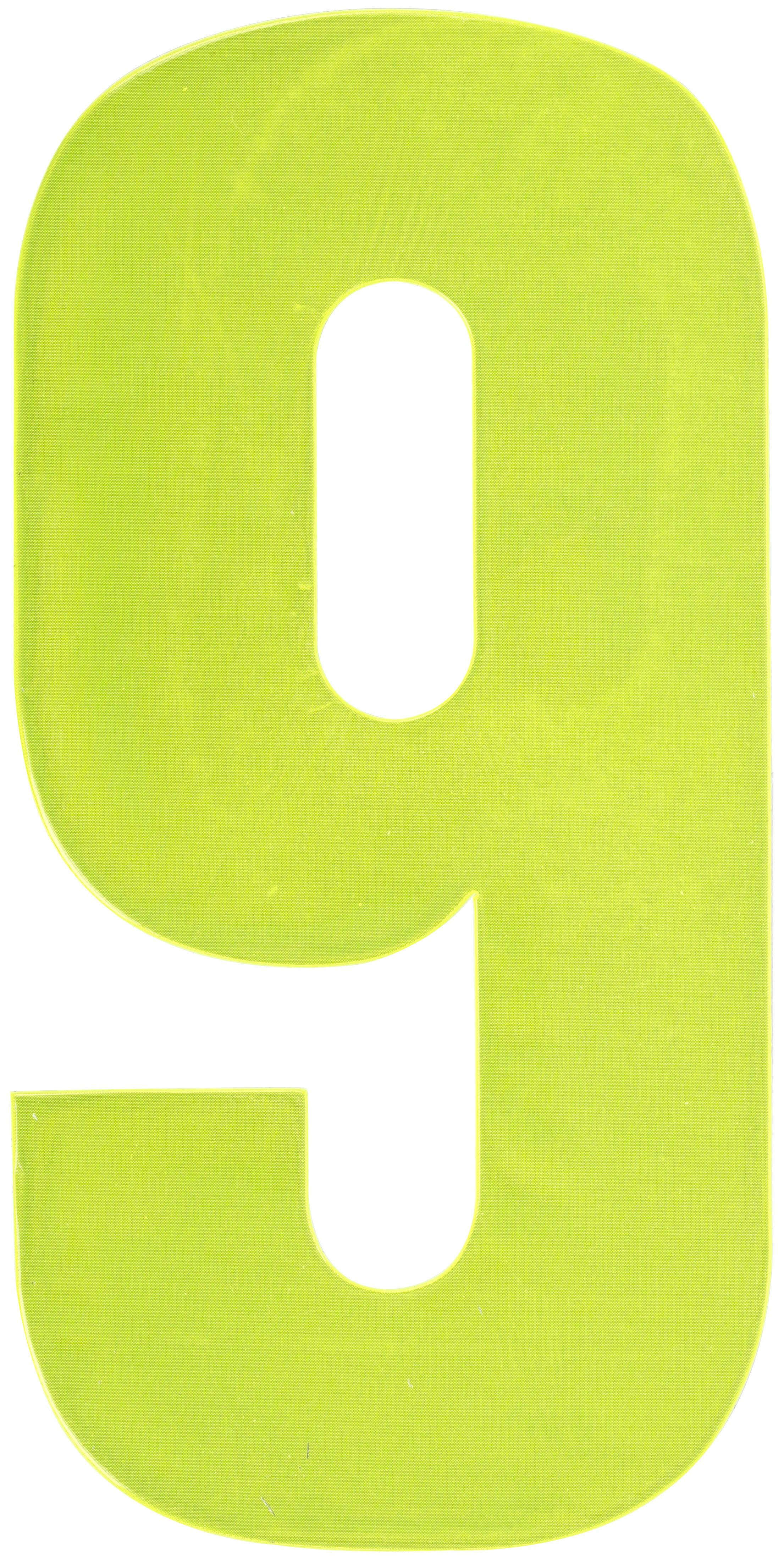 Hi Vis Number Yellow 9