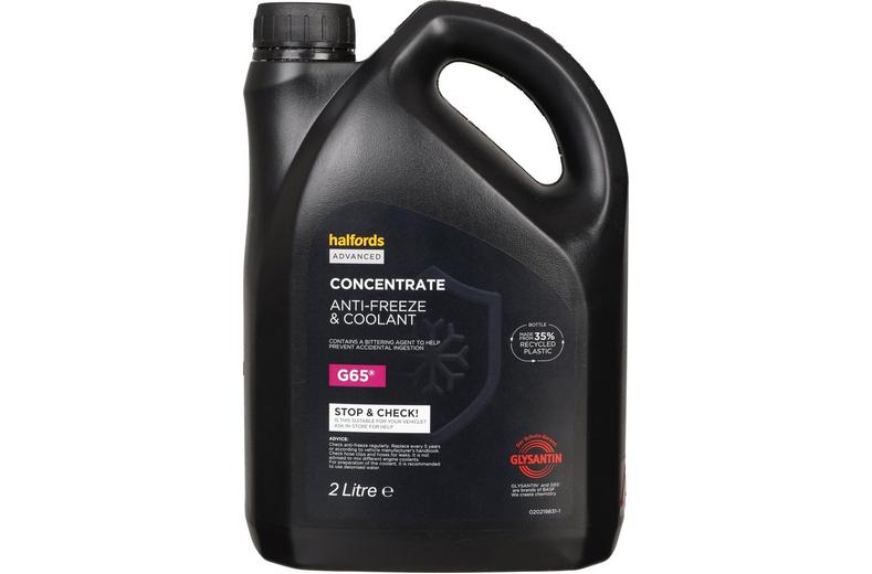 Halfords Advanced G65 Antifreeze & Coolant Concentrate 2L Halfords Advanced G65 Antifreeze & Coolant Concentrate 2L