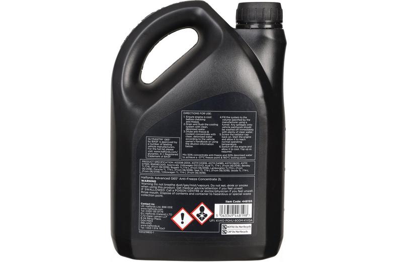 Halfords Advanced G65 Antifreeze & Coolant Concentrate 2L Halfords Advanced G65 Antifreeze & Coolant Concentrate 2L