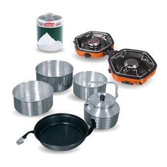 Halfords Camping Stove & Cook Set + Gas Cartridge Bundle