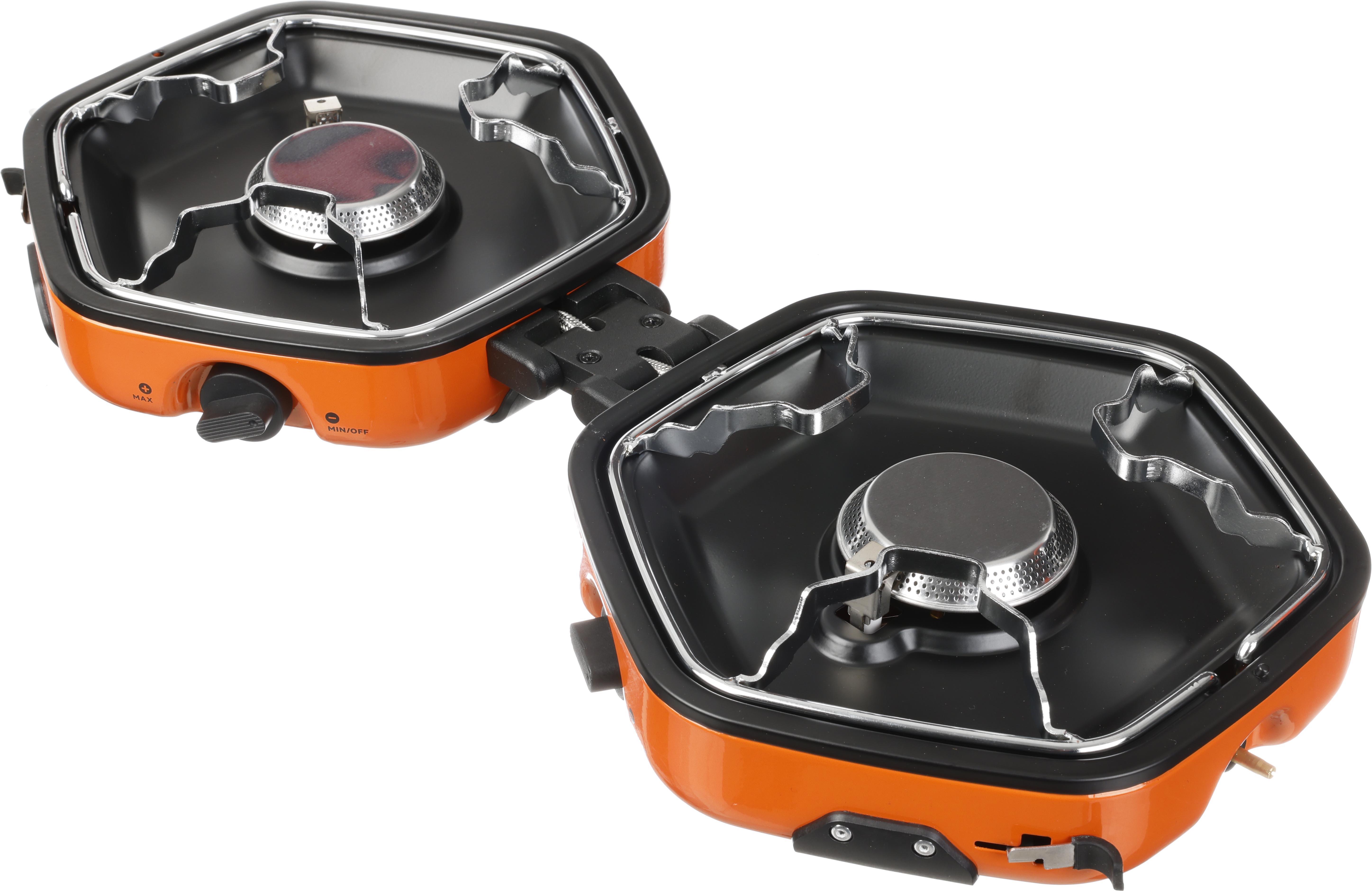 Halfords Camping Stove & Cook Set + Gas Cartridge Bundle