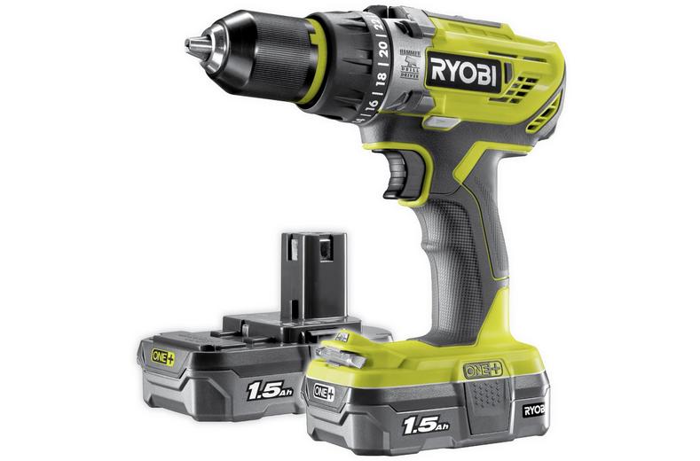 RYOBI 18V ONE+ Combi Drill Starter Kit (2x1.5Ah) RYOBI 18V ONE+ Combi Drill Starter Kit (2x1.5Ah)