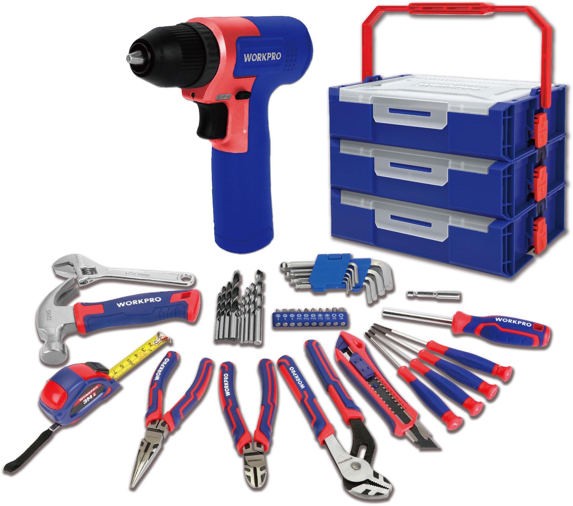 WORKPRO 43PC Stack Boxes Tool Set