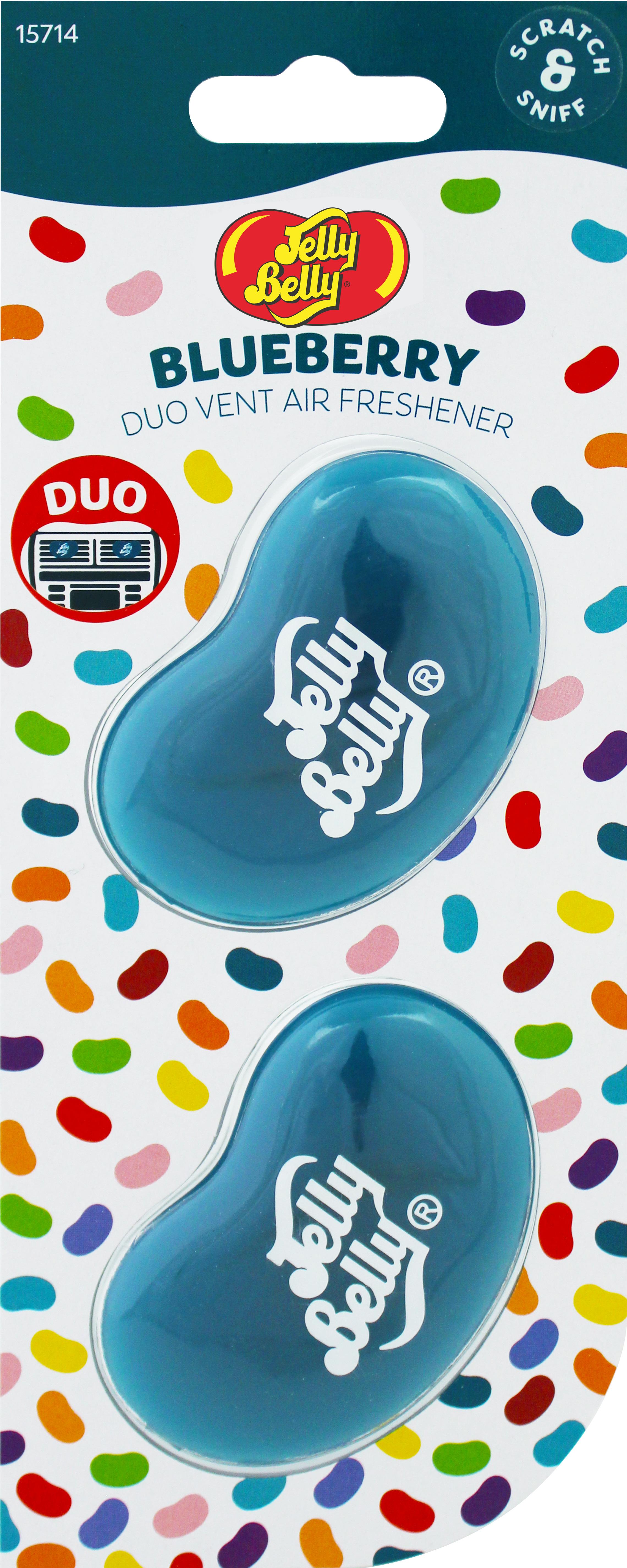 Jelly Belly Duo Vent Blueberry Air Freshener (Pack Of 2)