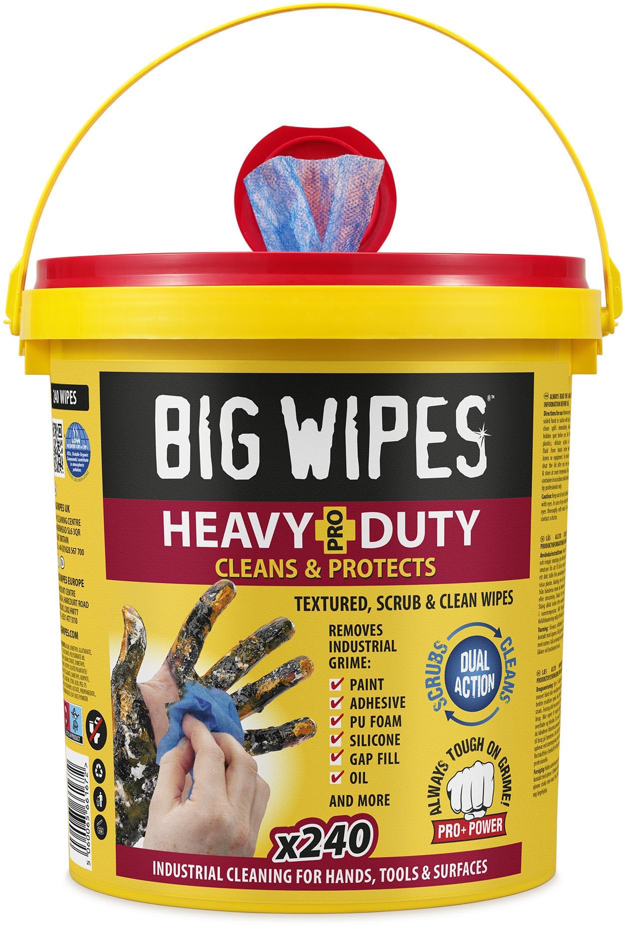 Big Wipes HD PRO+ wipes bucket of 240