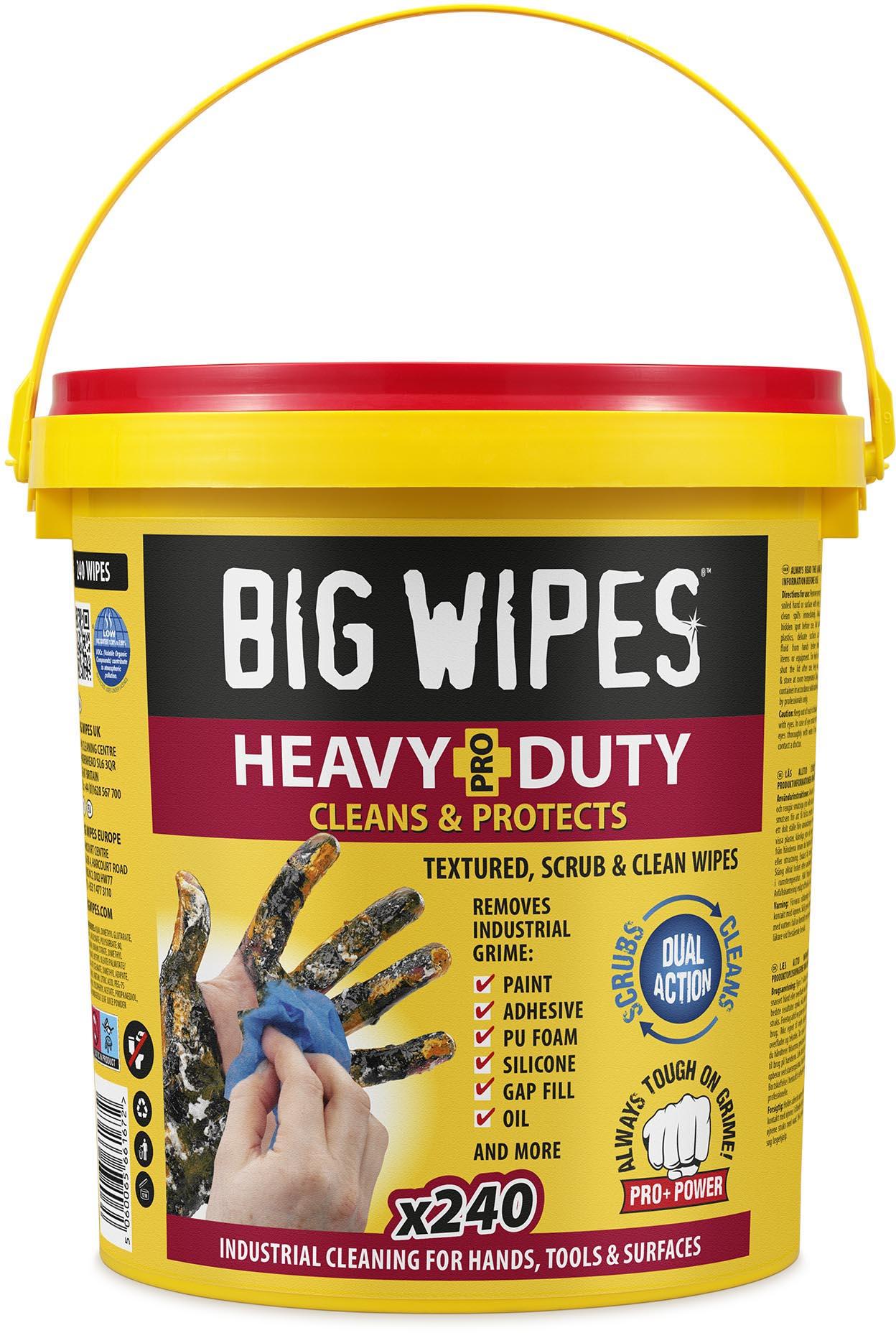 Big Wipes HD PRO+ wipes bucket of 240