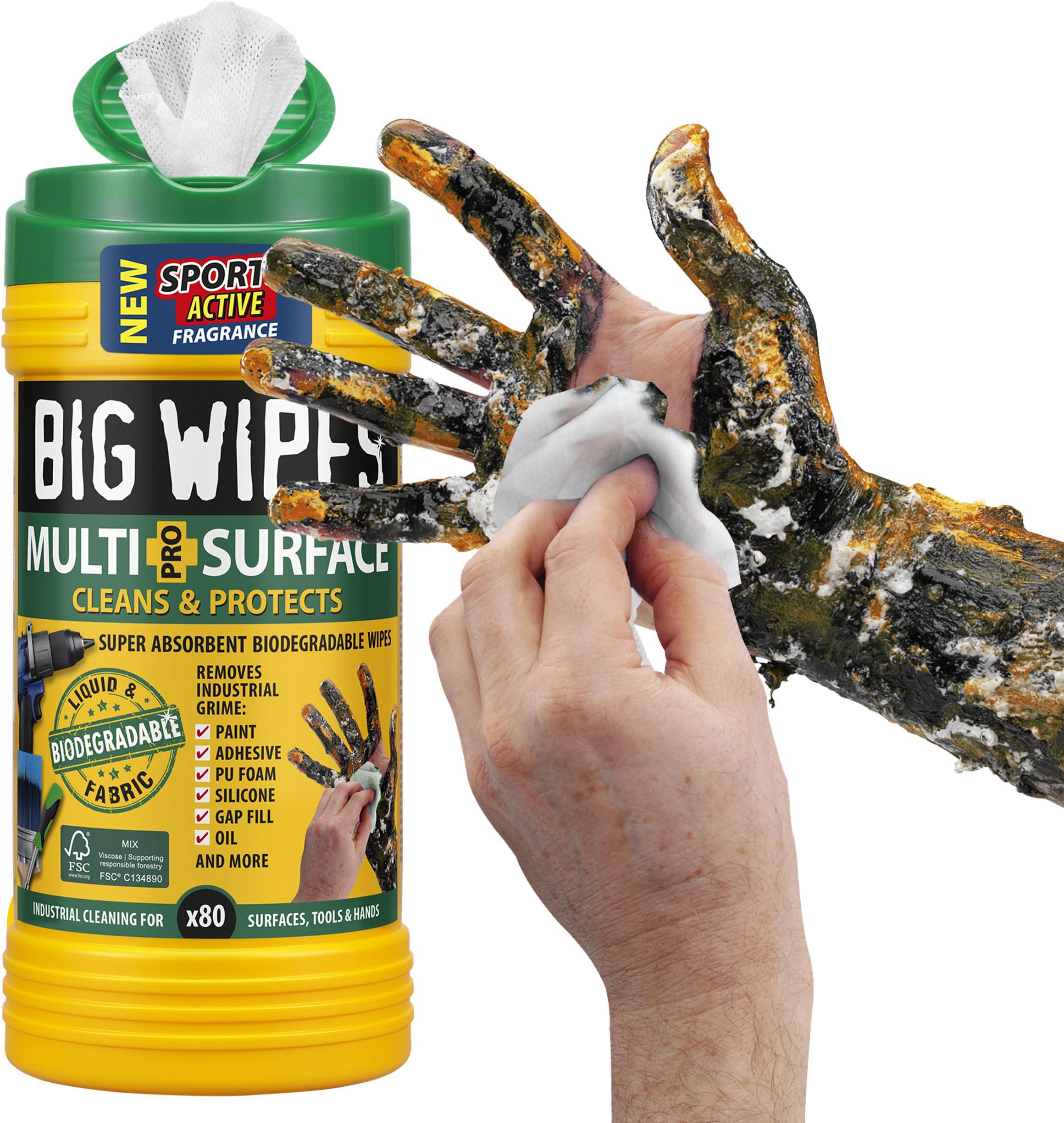 Big Wipes M/S PRO+ bio wipes tub of 80