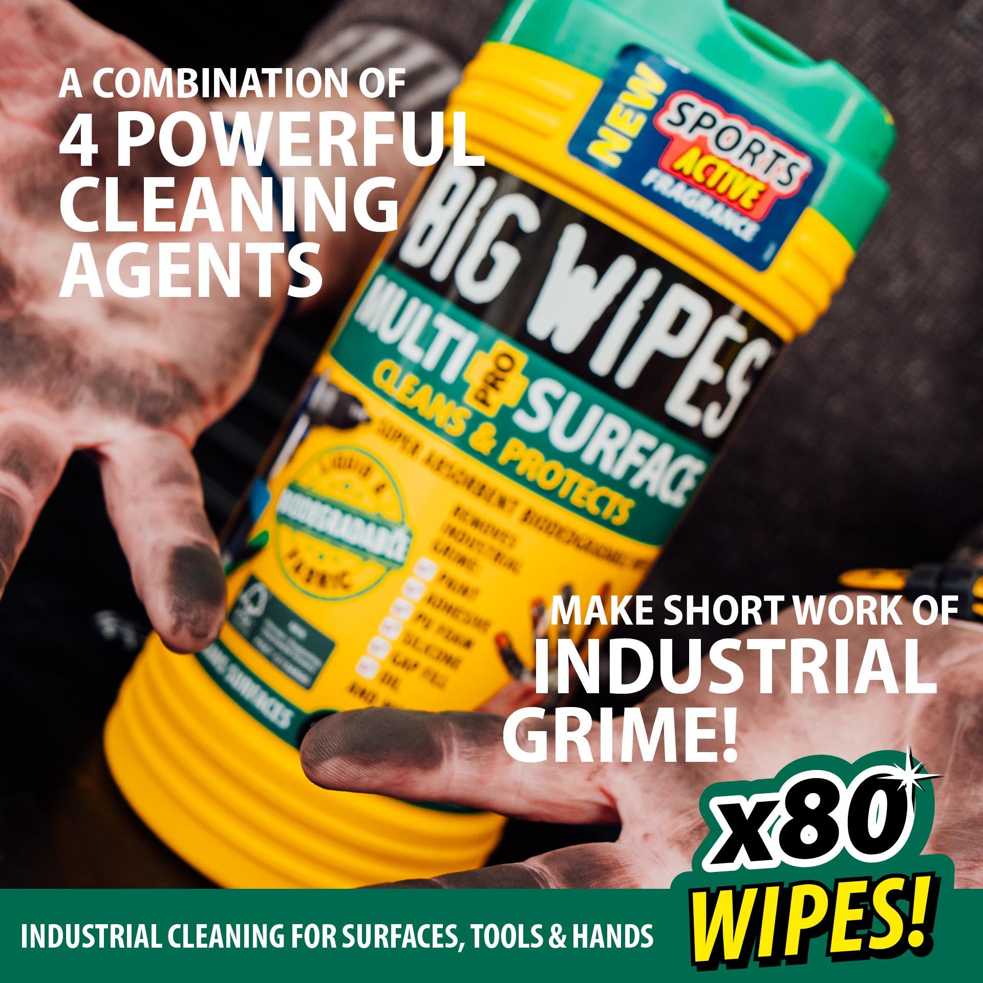 Big Wipes M/S PRO+ bio wipes tub of 80